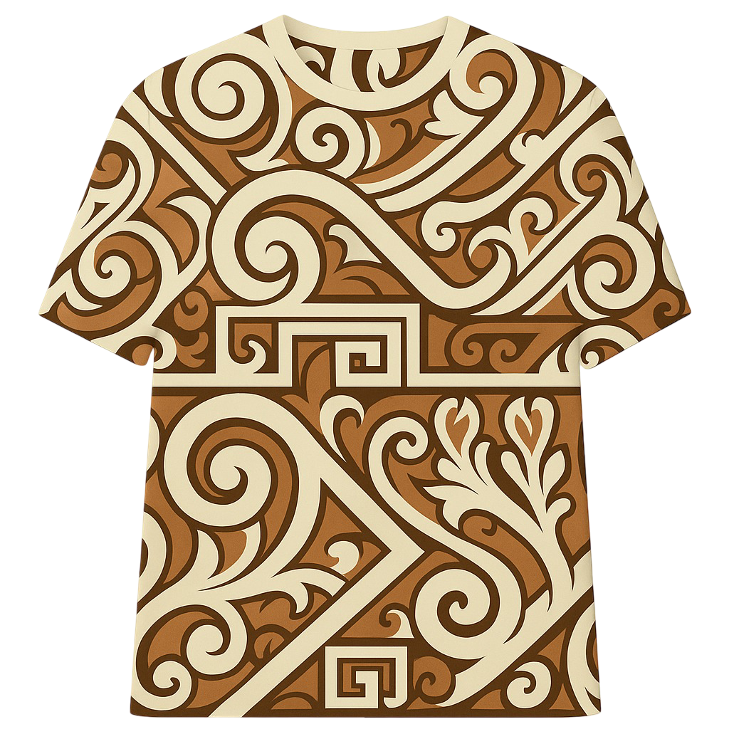 A Greek pattern T - shirt