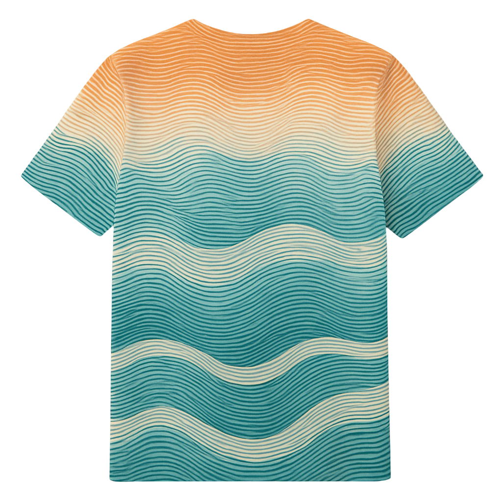 Sunset Waves Gradient Tee T-shirt