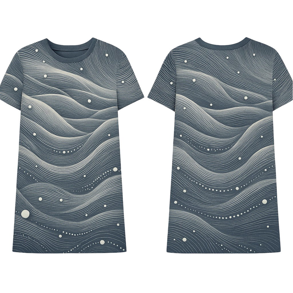 wind lines T shirt dress