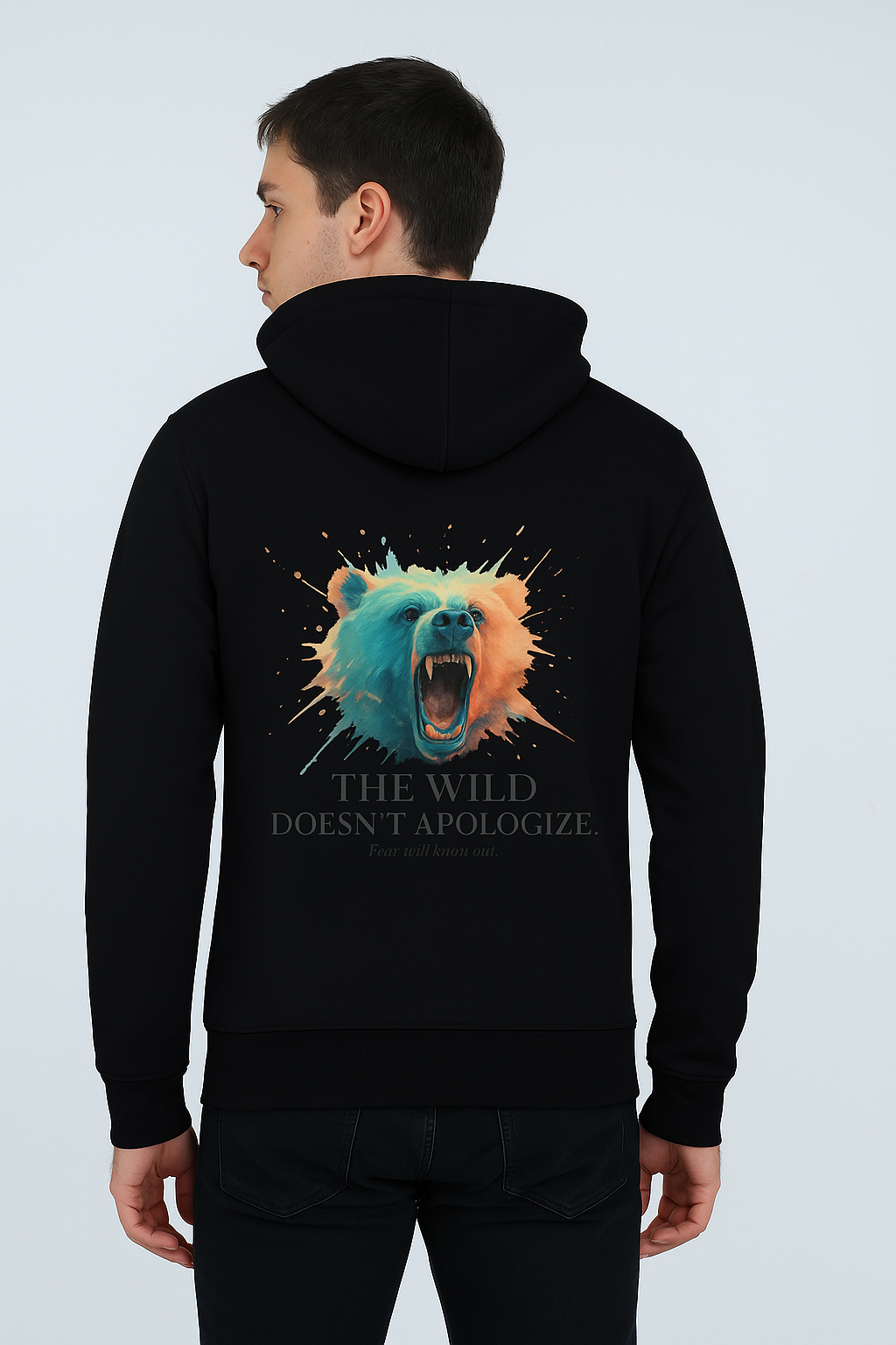 Bear in the wild Hoodie zipper