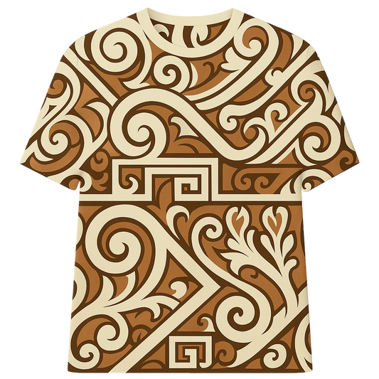 A Greek pattern T - shirt