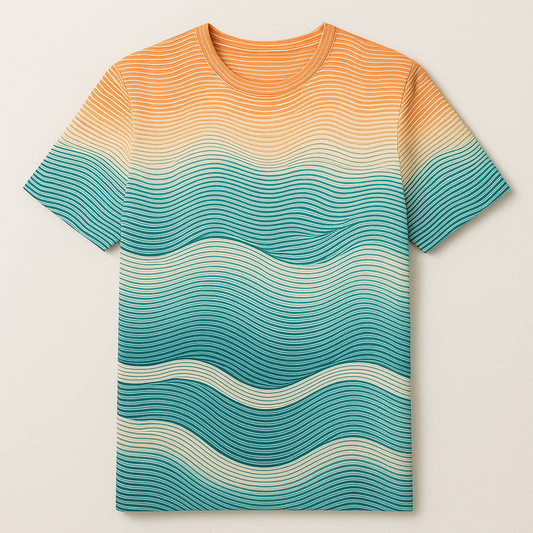 Sunset Waves Gradient Tee T-shirt