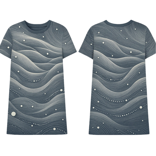 wind lines T shirt dress